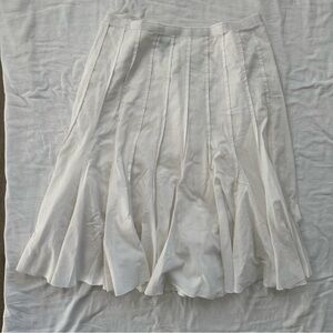 Focus 2000 White A-Line Pleated Skirt